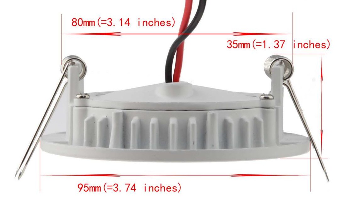 5W Dimmable LED Panel Light Bright White 110V 220V1