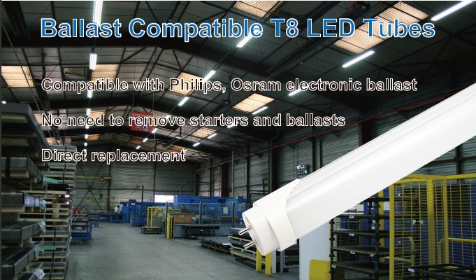 Ballast Compatible T8 LED Tubes1
