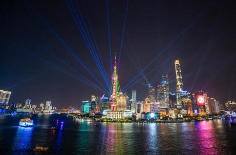 Smart light poles in the southern area of Shanghai World Expo Cultural Park are 