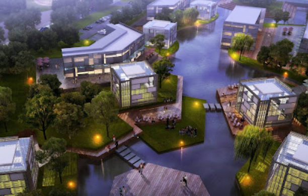 Street lighting in Chuanshan District, Suining, Sichuan