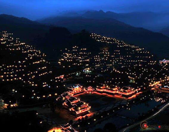 Street lights in Kaili City, Qiandongnan Prefecture, Guizhou