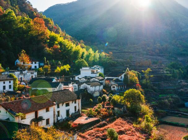Street lights installed on the riverside trail in Dongzhi County, Chizhou, Anhui