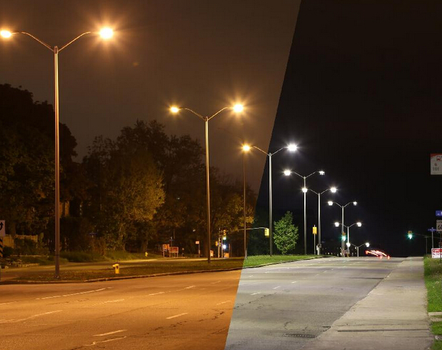 The United States Manchester installed more than 4,500pcs LED street lights