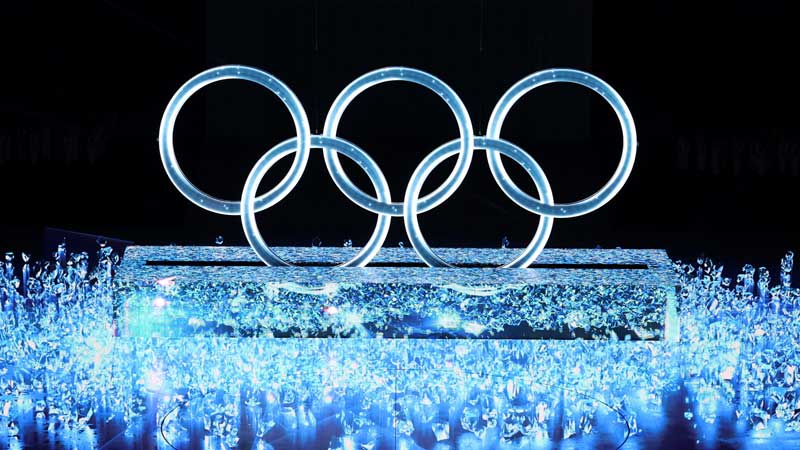 The Winter Olympics torch consists of LED lamp beads
