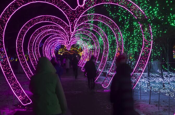 Zhuque Light Show in Jilin City, Jilin Province